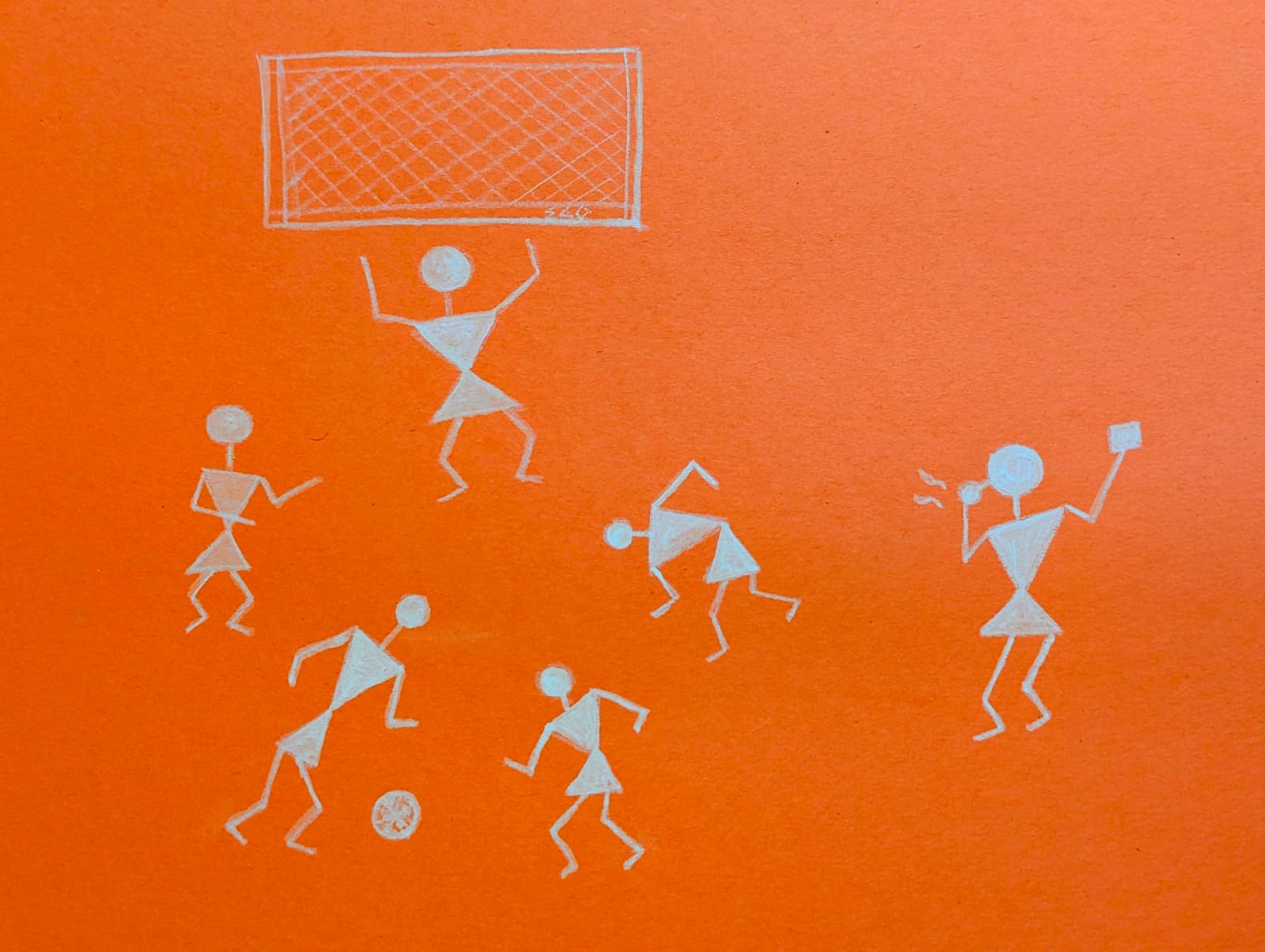 Warli art on World cup Soccer